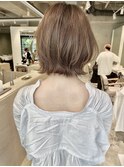 レイヤーボブシアーベージュくびれボブ20代30代40代大人ボブ銀座
