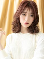 カバーヘア ブリス 志木南口駅前店(COVER HAIR bliss)&nbsp;ミルクティーピンククラゲヘア小顔ロングウルフカット30代40代W