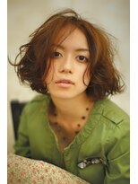 ブーケ(BOUQUET)&nbsp;センターパート・くせ毛風・カール・前下がり・ボブ・小顔