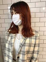 アンジェリカ 名古屋店(ANGELICA)&nbsp;レッドブラウン×韓国風後れ毛