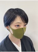 ショートヘアてハイライト