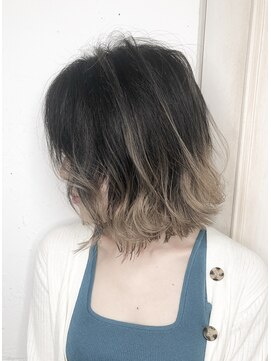 クレア 下北沢(CREA) コントラストグラデーション×ボブ