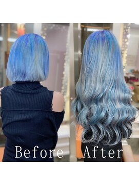 エクステ専門店あるじゃんすー 宇都宮店 ターコイズブルー#シールエクステ#くすみブルー#ヨシンモリ#栃木