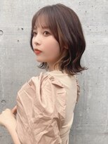 ベイルーム(BAYROOM by HONEY omotesando)&nbsp;大人可愛い20代30代40代小顔インナーカラーボブ×ラテベージュ