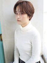 バース(BIRTH)&nbsp;天神【BIRTH】艶感ハンサムショートパーマ×チェリーブラウン　9