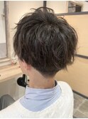 MEN’S HAIR/ツーブロックマッ シュ波巻き束感ショート