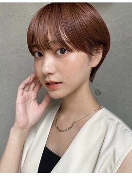 ガーデン オオタカノモリ(garden otakanomori) 透明感暖色×束感ショート×シースルーバング×フレンチガーリー