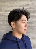 メンズミディアム メンズパーマ センターパート