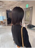 切りっぱなし ロブ ベルボブ ダークグレージュ s