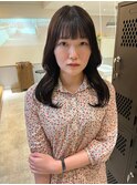 暗髪韓国ヘア