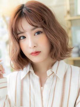 カバーヘア ブリス 大宮西口(COVER HAIR bliss) ピンクベージュくせ毛風外ハネボブディTb6大宮20代30代40代