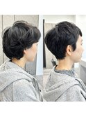 前下がりショート・ボブ/絶壁解消/前髪あり/30代/40代/50代