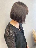 ミュラ(mulah)&nbsp;ぷつっとボブ透明感カラーアッシュブラウン＊艶髪ワンカール