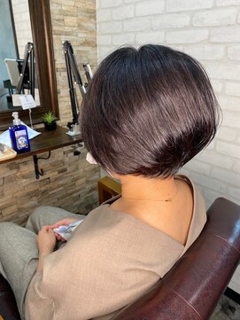 ハサミバイアトリエナガノ 千葉(8sami by atelier nagano) デザインカラー/レイヤーカット/ウエットヘア/オリーブベージュ