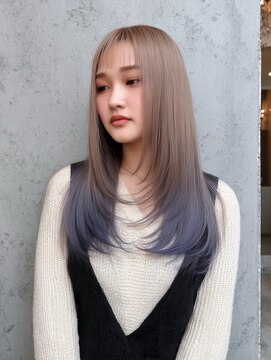 シエラ 堀江(CIERA.) ミルクティーグレージュグレージュアンブレラカラー