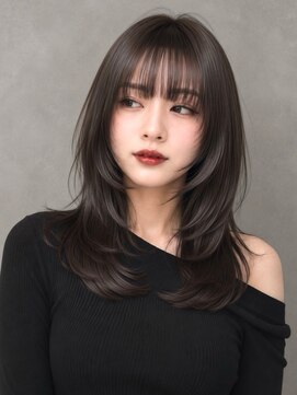 アビリタ(abilita) 韓国ヘア レイヤーカット 前髪 顔周りレイヤー 透明感カラー