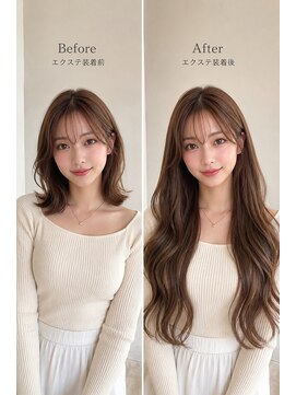 6Dエクステ 板橋店 ベージュカラーエクステロングヘア