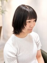 アズヘアー ラペ 三日市店(A'z hair LAPAIX)&nbsp;黒髪ワイドバング×ウルフボブ