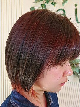ヘアサロン スリーク(Hair Salon Sleek) ストリートなチラ見せベリーピンキーレッド♪