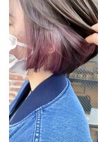 オーガニック アトリエ 大宮(organic+atelier)&nbsp;20代30代40代大人インナーカラー耳掛け切りっぱなし大人ボブ