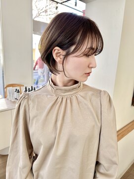 ビームズ ヘアー ブラン(Bee ms HAIR Blanc+) ショート大人ショートベージュカラーブリーチしない透明感カラー