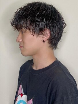 トップヘアーラウンジ 知立(TOP HAIR Lounge) 束感波巻きウェーブ/前髪パーマ/アッシュブラック