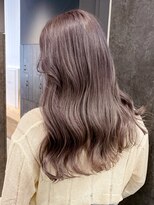 アイティーバイアルバム 藤沢店(IT by ALBUM)&nbsp;ラベンダーグレージュ_斜めバンググレージュカラー_ba409082