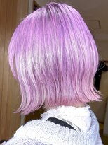 ブレイズヘアー(BLAZEhair) 【ブリーチ3回】タッセルボブ×ホワイトラベンダーピンク