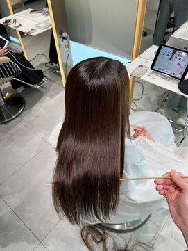 ロンドメリア 天神大名店(Lond Melia) ★くびレイヤーエモージュインナーグレージュ前髪ピンクベージュ