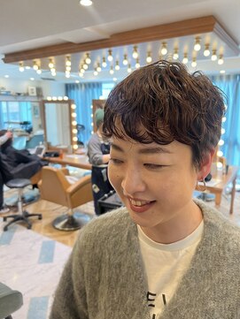 ロンド パルティール 大宮(Lond partir) 前髪パーマアッシュカラーレイヤーロンググレーベージュ[大宮]