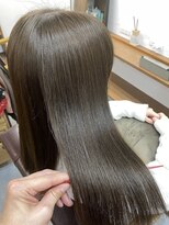 ランプ(Lamp) くびレイヤーグレーベージュニュアンスカラー白髪染め白髪ぼかし