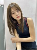 レイヤーcut×オリーブベージュ
