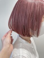 リジェール 鶴舞店 ボブ×ペールピンク