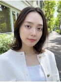 広尾 恵比寿 30代 40代 ミディアムヘア 白髪染め
