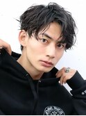 爽やか好印象無造作ソフトツイストパーマアップバング