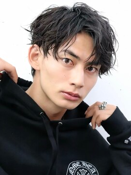 エイド 渋谷(aid) 爽やか好印象無造作ソフトツイストパーマアップバング