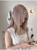 ホワイトベージュ/ベージュヘア/ブリーチリタッチ/渋谷神南