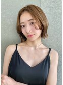 仙台ボブ髪質改善縮毛矯正韓国外ハネくびれ暗髪ベージュ仙台ボブ