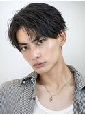 爽やかショートデコだしコンマバング束感ビジネスアップバング