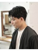 MEN’S HAIR/サーフカール/刈り上げセンターパート/恵比寿