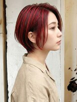 エノア 東京(ENORE)&nbsp;赤ハイライト/バレイヤージュ/レッド/インナーカラー/赤