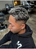 短くてもブリーチ毛でもパーマ当てれます。極道パーマ