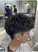 熊本メンズカット MEN'S HAIR ルーズパーマ ショート