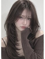 ベル 新宿(Belle)&nbsp;ハッシュカット　韓国レイヤー　ミントグレージュ　大人ヘア新宿