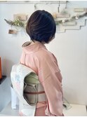 入学式ショートさんのヘアセット