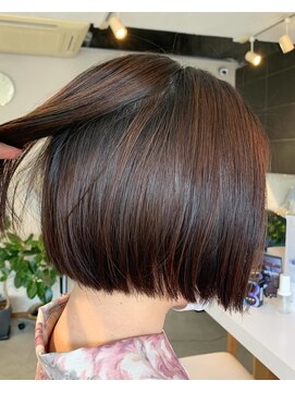 ヘアホスピタル ファニーフェイス(HAIR HOSPITAL funny face) 【わたなべ】ショート×縮毛矯正倉敷/暗めカラー