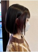 ショートボブ ミニボブ 大人可愛い イヤリングカラー