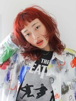 トゥコ(tuco)&nbsp;ミディアムウルフ　暖色カラー　カシスカラー　フェイスレイヤー