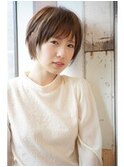 ペールベージュセクションカラーグラデーションカラー外ハネボブ