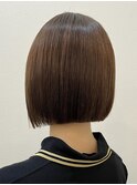 切りっぱなしボブ/パッツンボブ/髪質改善酸性縮毛矯正